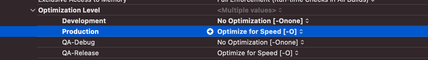 Optimization Level | sweepty
